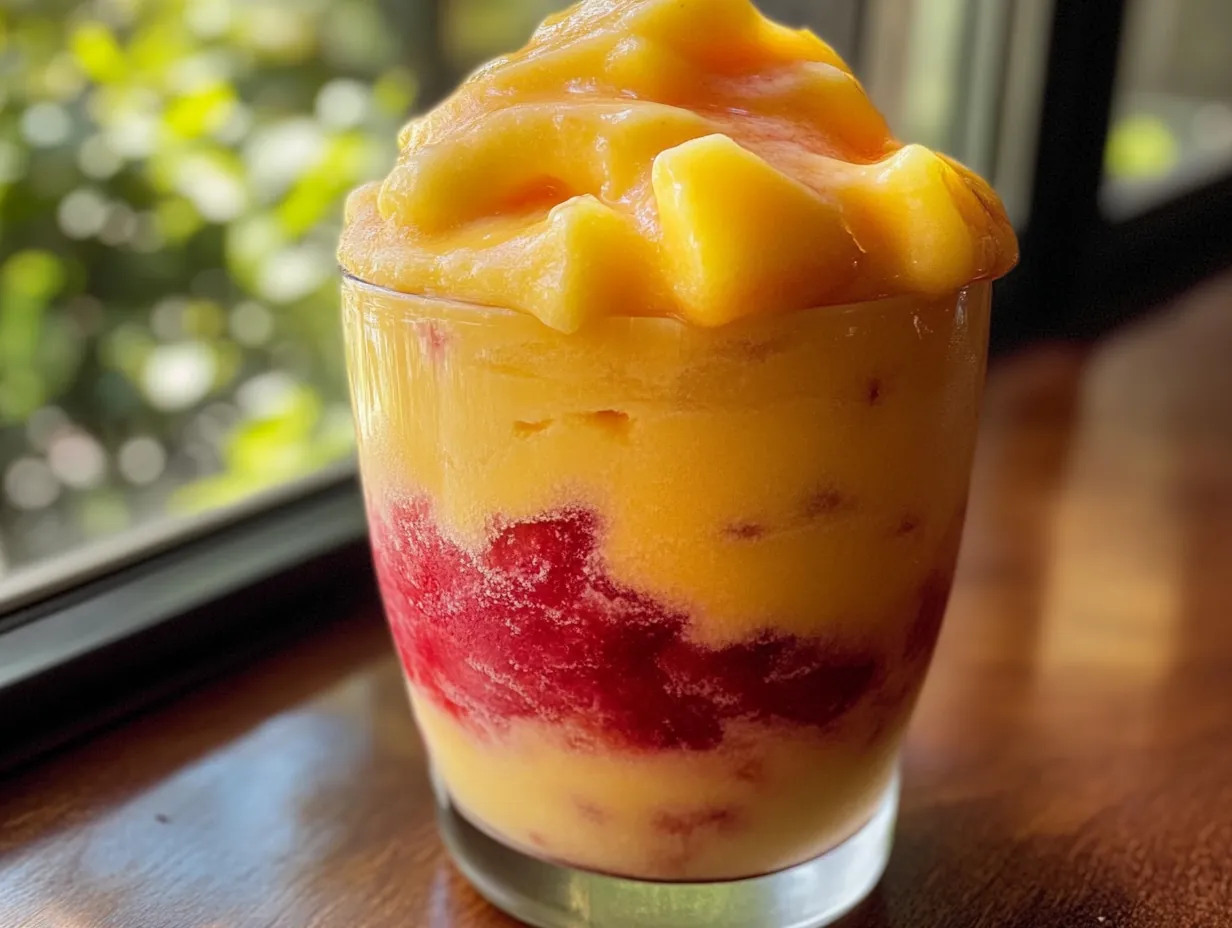 Escape with a Mango Strawberry Piña Colada