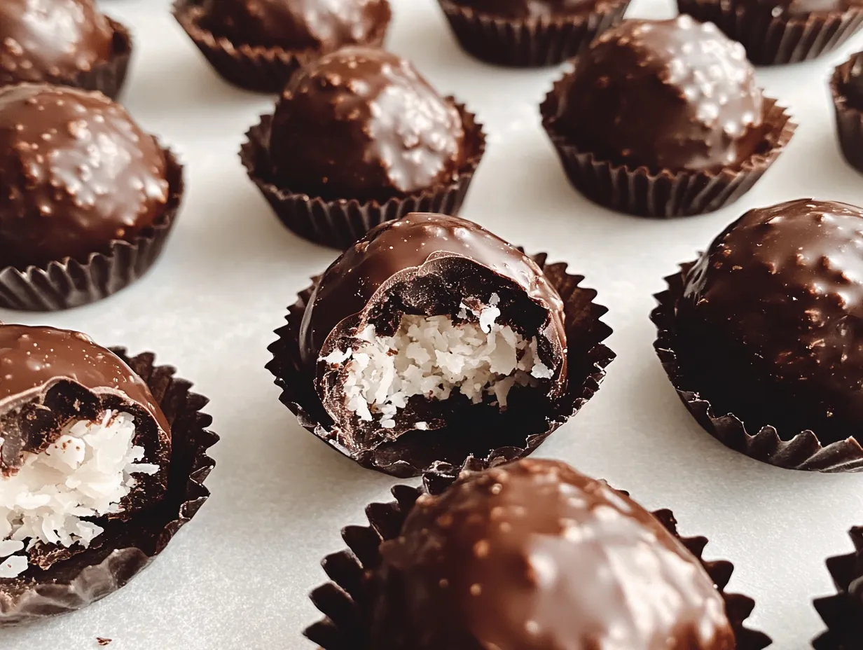 Irresistible Healthy Chocolate Coconut Bites for Easy Snacking finished dish