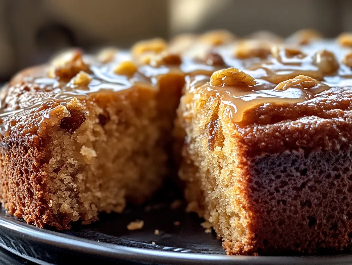 Moist & Flavorful Applesauce Cake: A Cozy Autumn Delight finished dish
