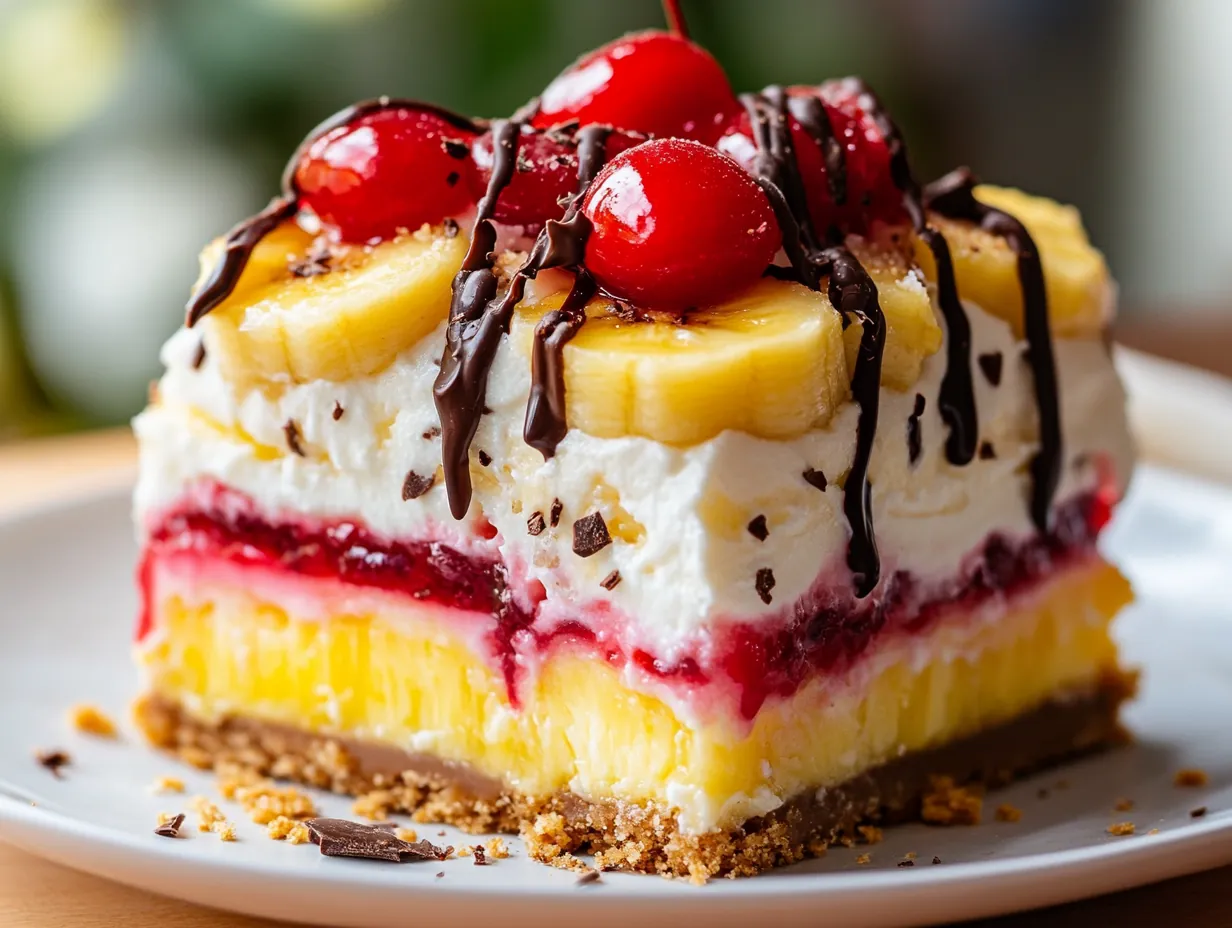 No-Bake Banana Split Dessert: A Sweet Trip Down Memory Lane