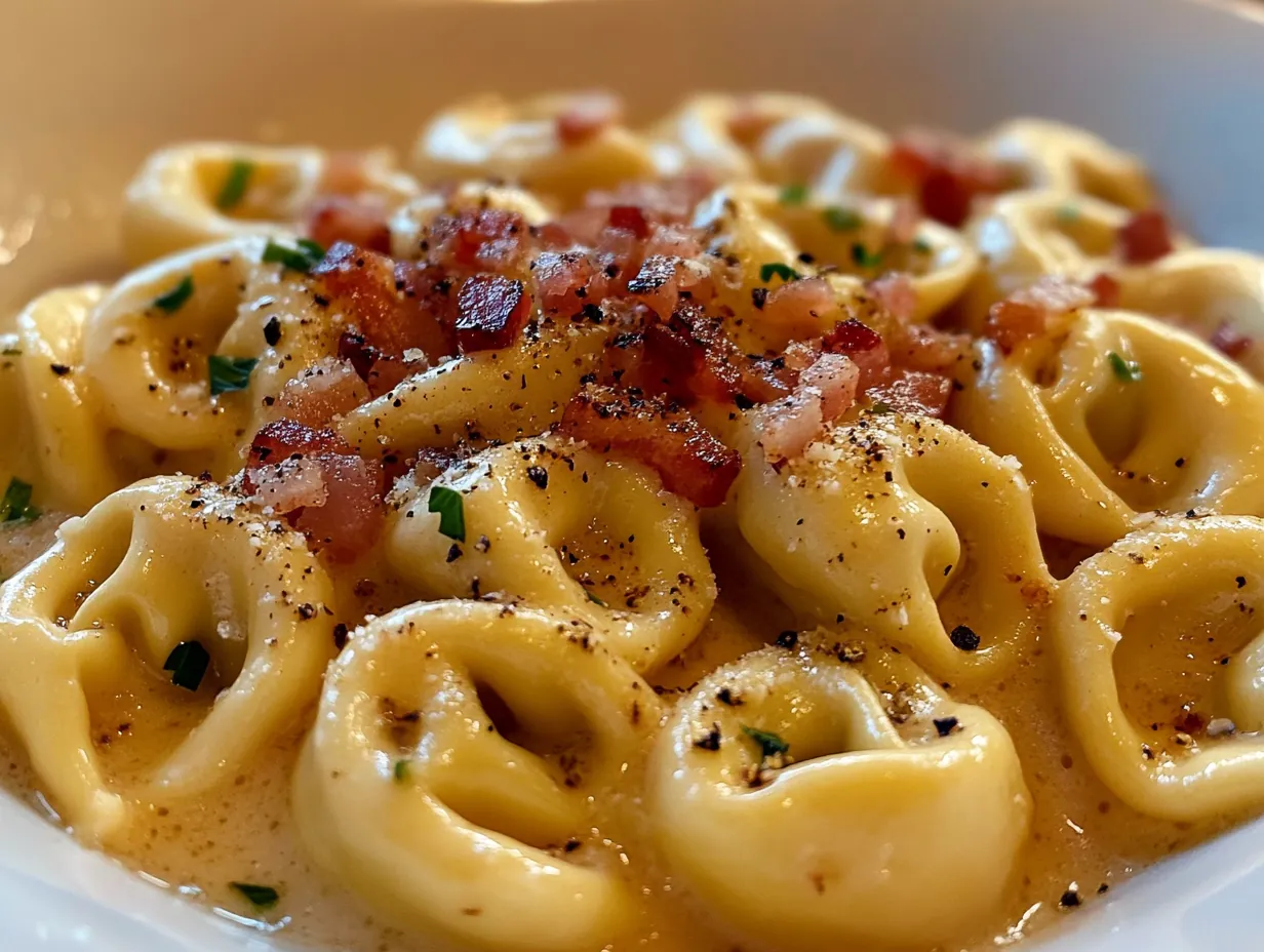 Quick & Creamy Tortellini Carbonara in Just 30 Minutes