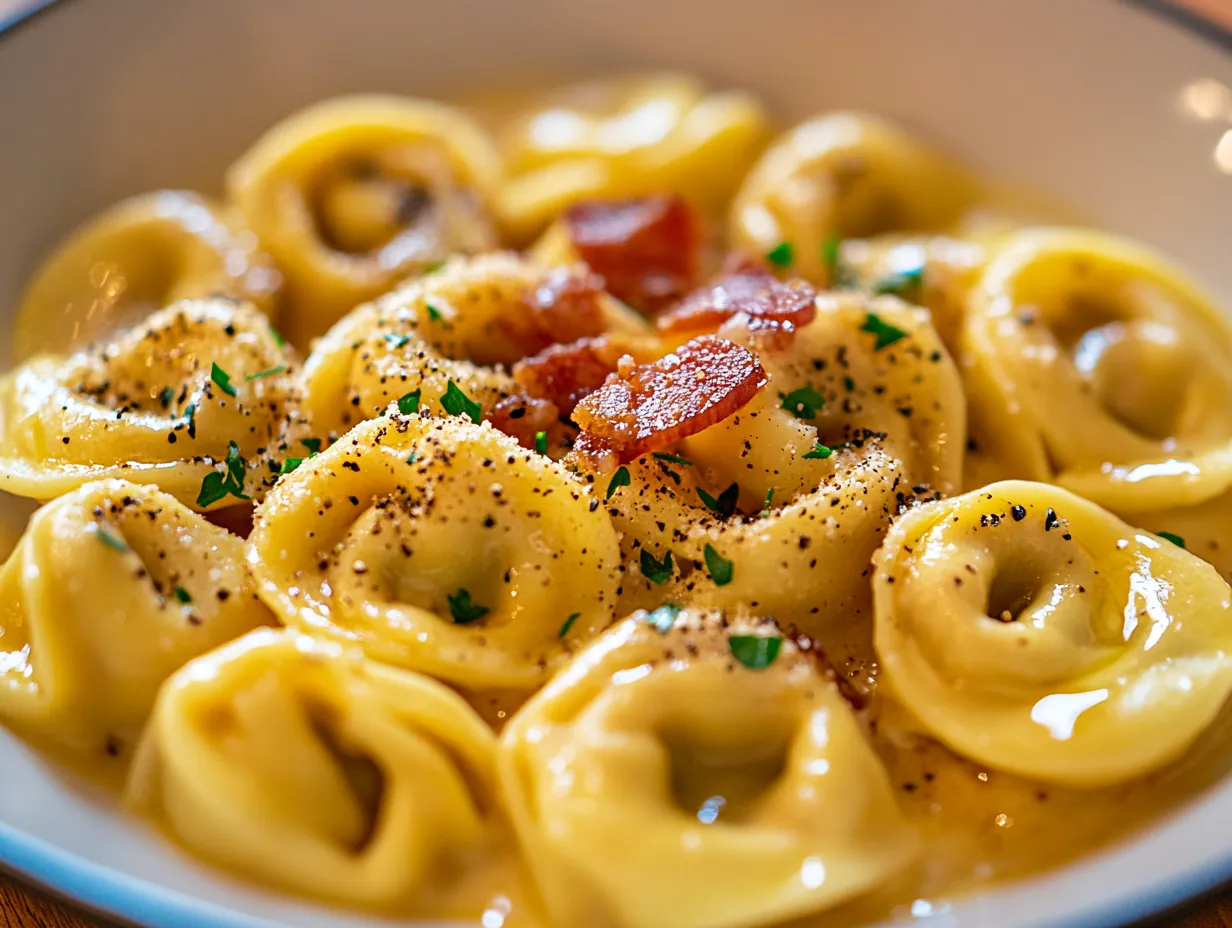 Quick & Creamy Tortellini Carbonara in Just 30 Minutes step by step