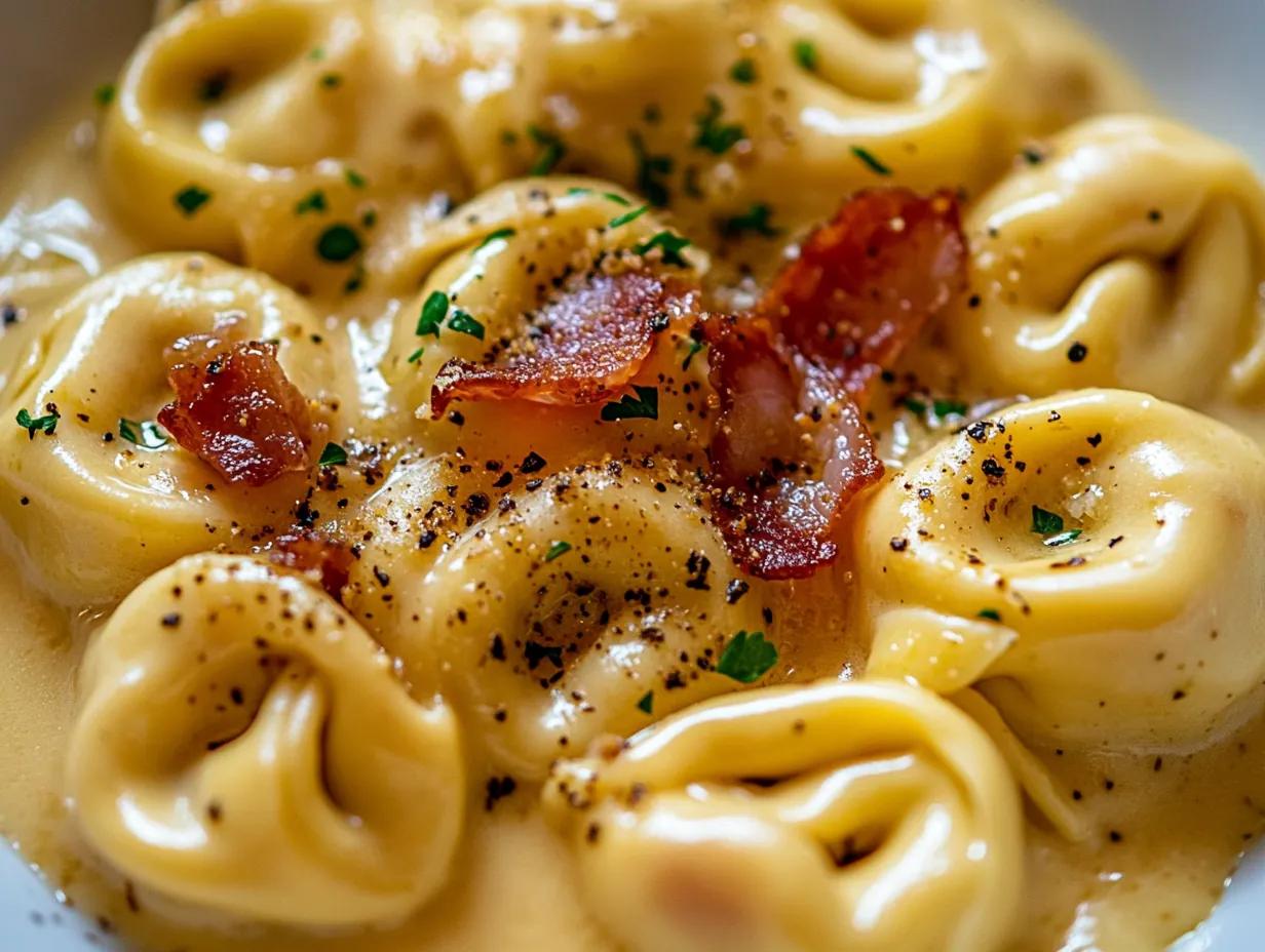 Quick & Creamy Tortellini Carbonara in Just 30 Minutes