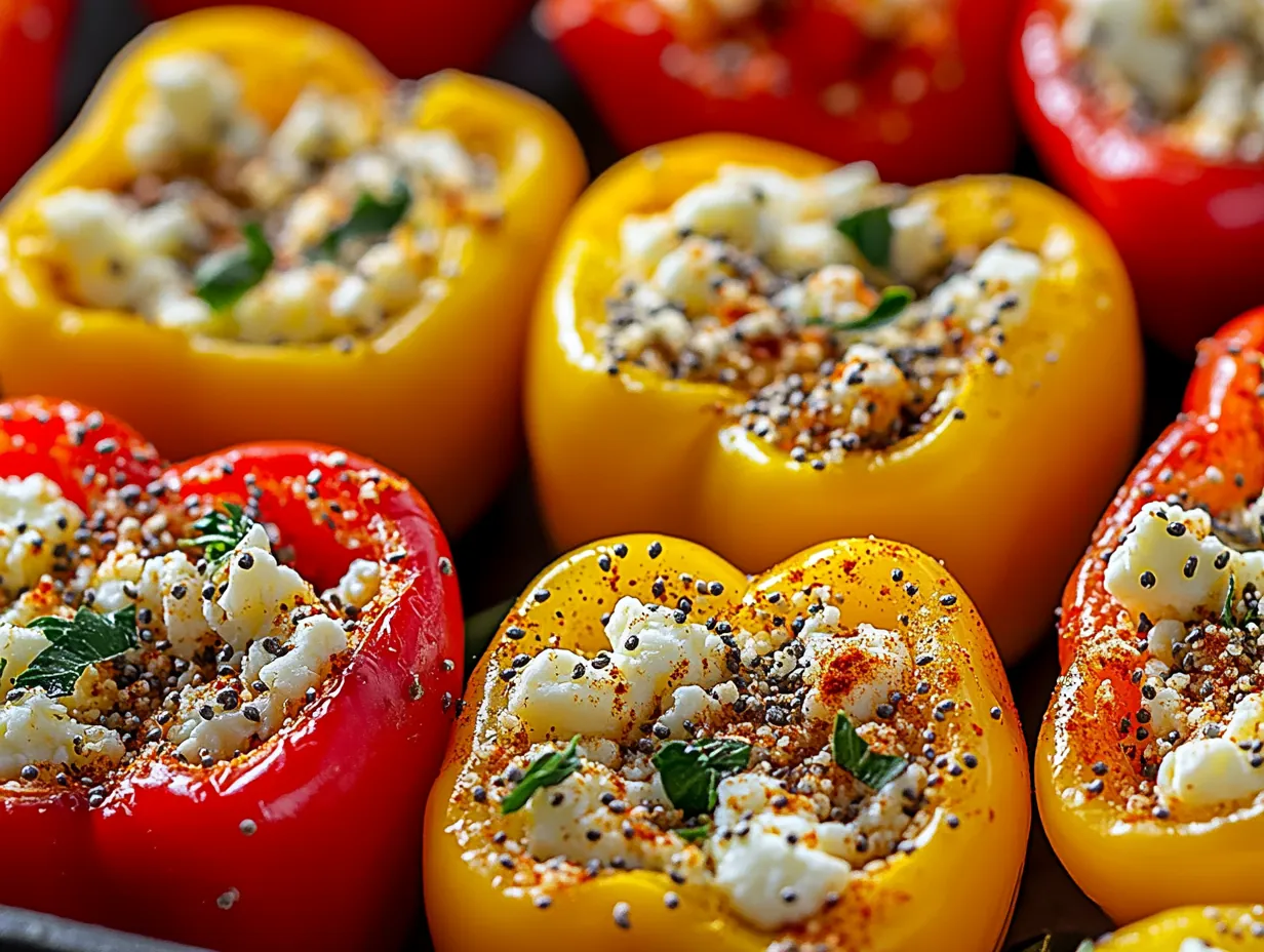 Quick & Easy 5-Minute Protein Snack: Stuffed Mini Peppers