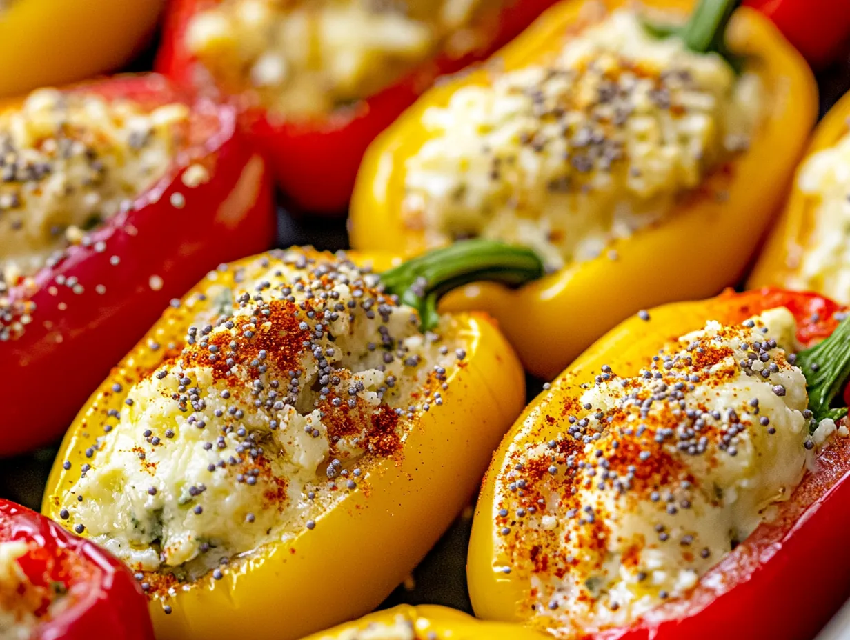 Quick & Easy 5-Minute Protein Snack: Stuffed Mini Peppers step by step