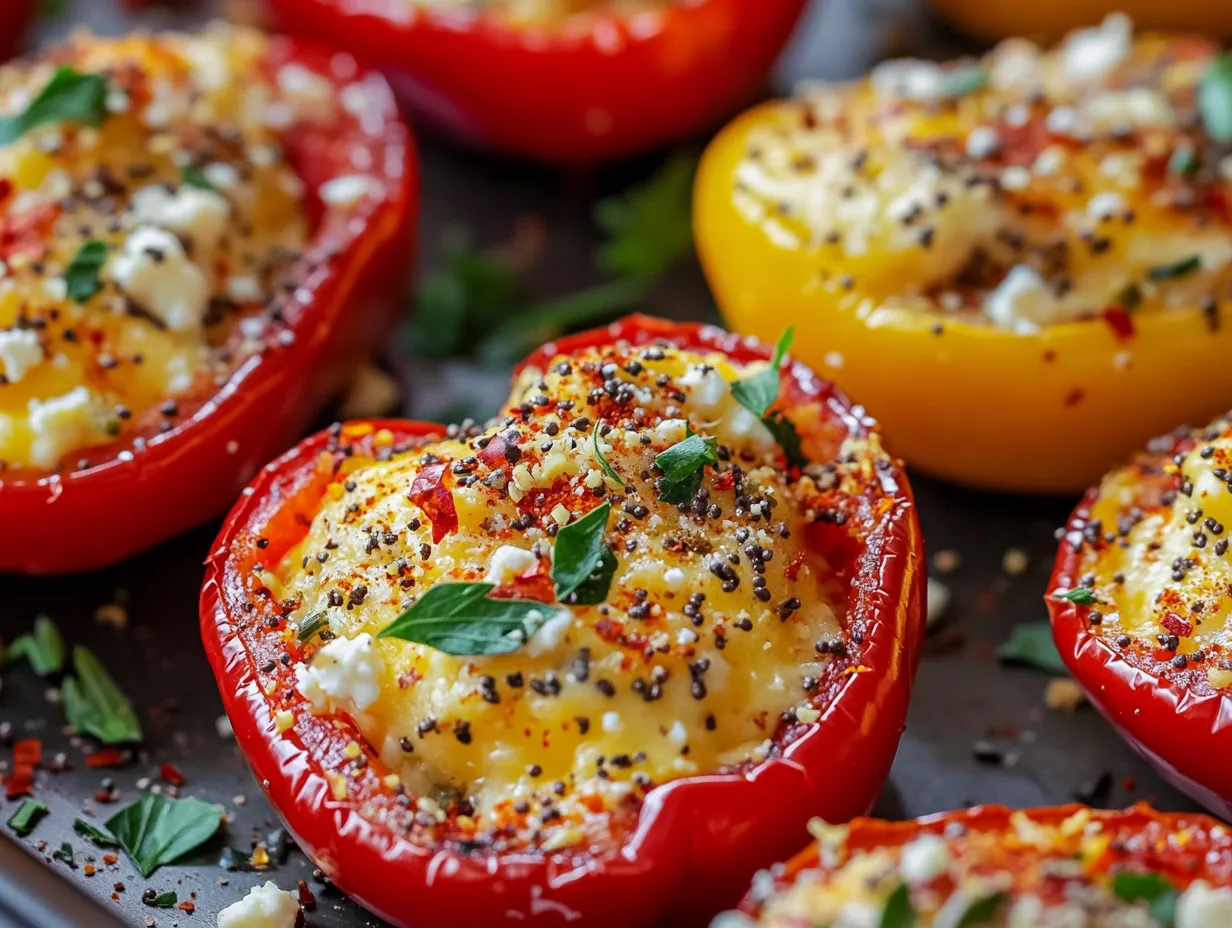 Quick & Easy 5-Minute Protein Snack: Stuffed Mini Peppers finished dish