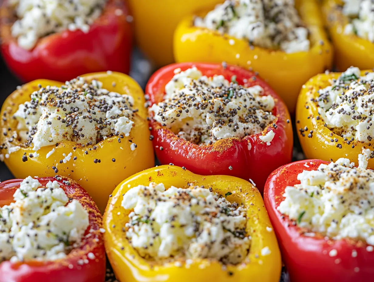 Quick & Easy 5-Minute Protein Snack: Stuffed Mini Peppers