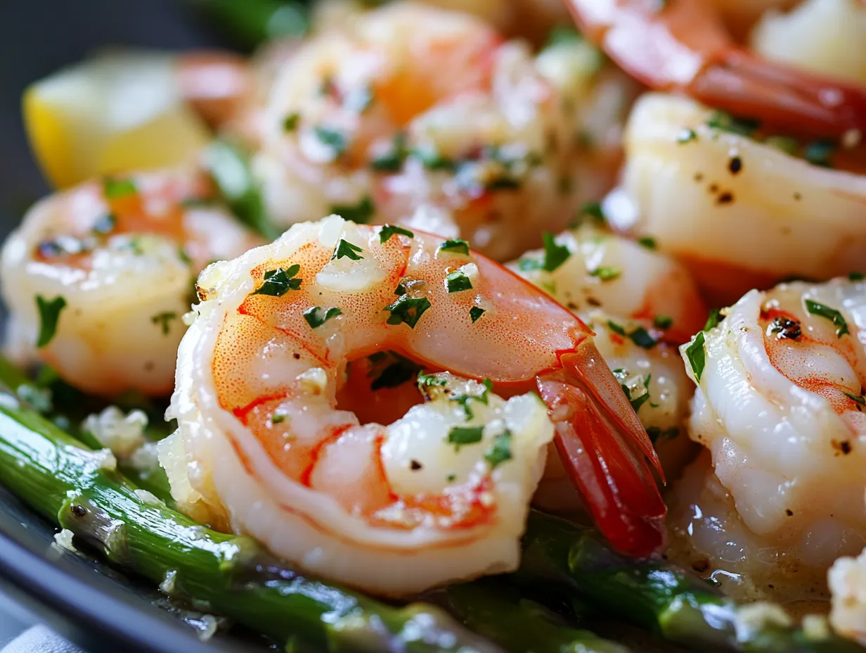Quick Lemon Garlic Shrimp and Asparagus: Your 20-Minute Dinner Solution finished dish