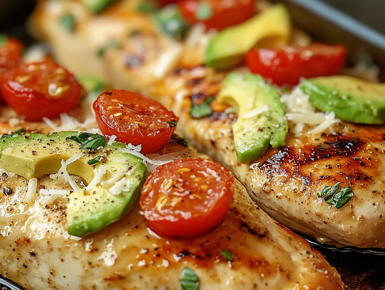 Sizzling California Avocado Chicken: Easy Grilled Perfection finished dish