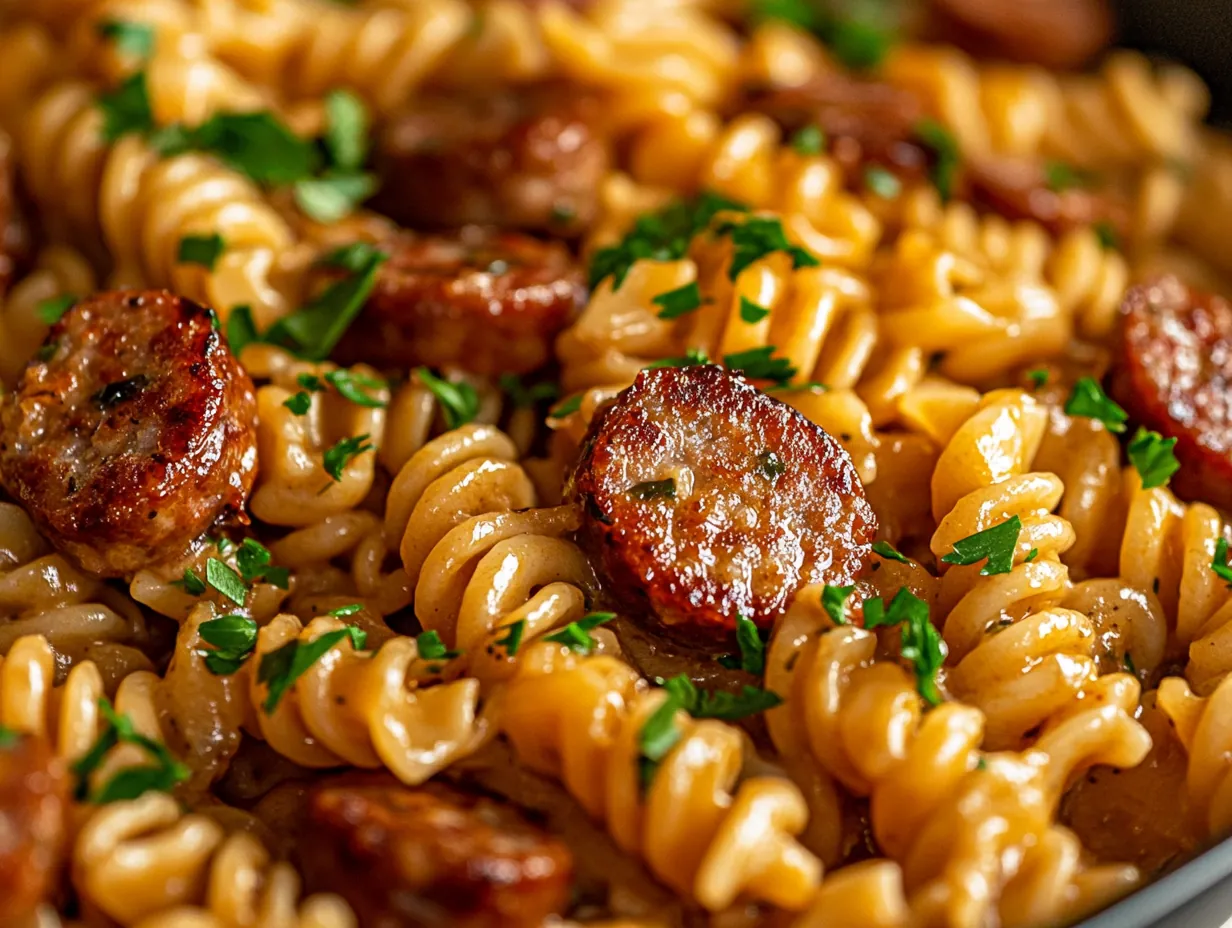 Unlock Flavor: Sticky Honey Garlic Sausage Pasta Skillet Magic step by step